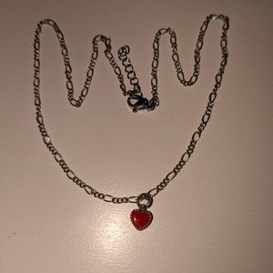 Brandy Melville heart sterling silver necklace
